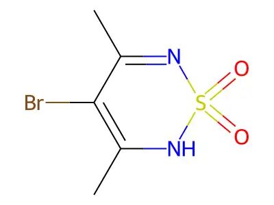 4-bromo-3,5-dimethyl-2H-1,2,6-thiadiazine 1,1-dioxide structure