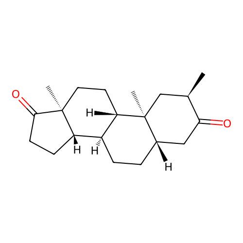 2alpha-Methyl-5alpha-androstane-3,17-dione structure