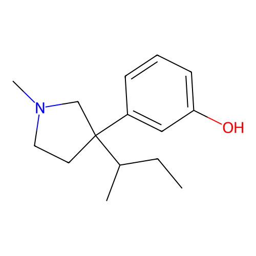 Phenol, m-(3-sec-butyl-1-methyl-3-pyrrolidinyl)- structure