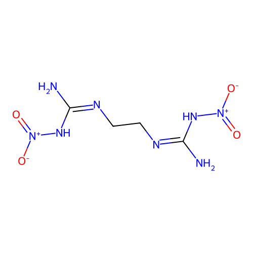 N,N'-Ethane-1,2-diylbis(N'-nitroguanidine) structure