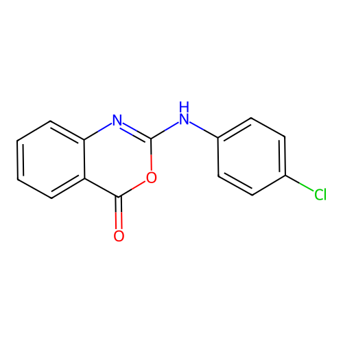 2-(4-chloroanilino)-4H-3,1-benzoxazin-4-one structure