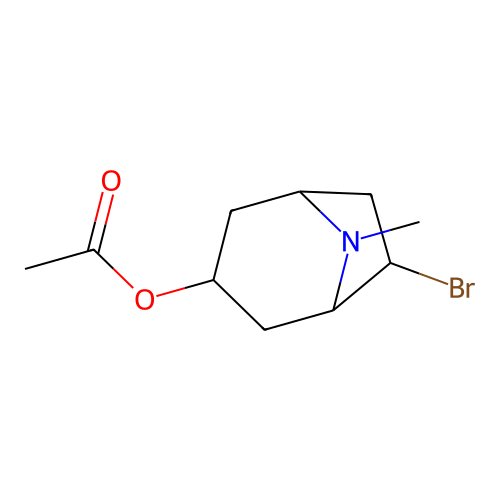6-Bromo-8-methyl-8-azabicyclo[3.2.1]oct-3-yl acetate structure