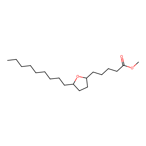 2-Furanpentanoic acid, tetrahydro-5-nonyl-, methyl ester structure
