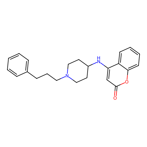 4-((1-(3-Phenylpropyl)-4-piperidyl)amino)-2-benzopyrone structure