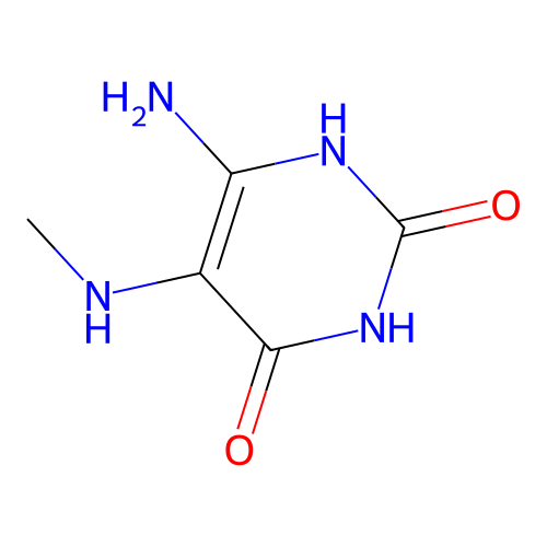 6-amino-5-(methylamino)-1H-pyrimidine-2,4-dione structure