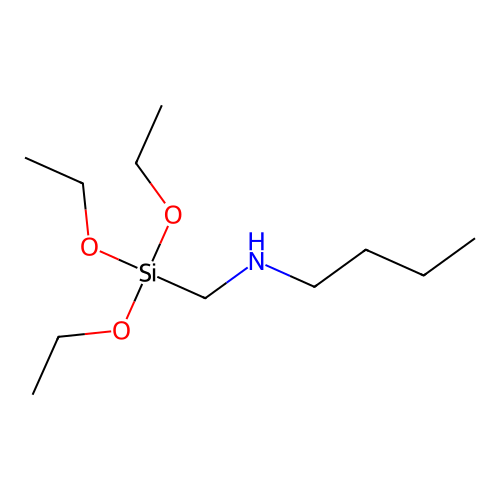 N-((Triethoxysilyl)methyl)butylamine structure