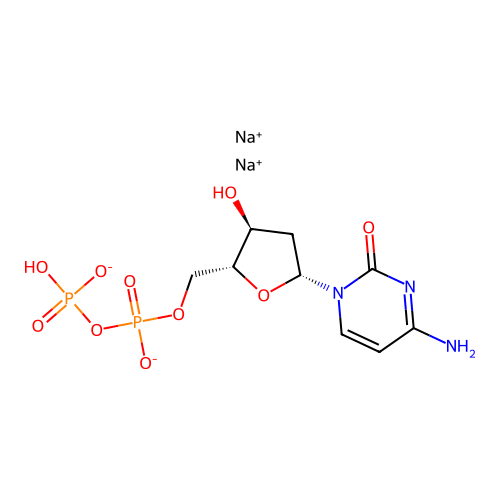 cytidine 5'-(trihydrogen diphosphate), 2'-deoxy-, disodium salt structure