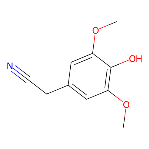 2-(4-Hydroxy-3,5-dimethoxyphenyl)acetonitrile structure