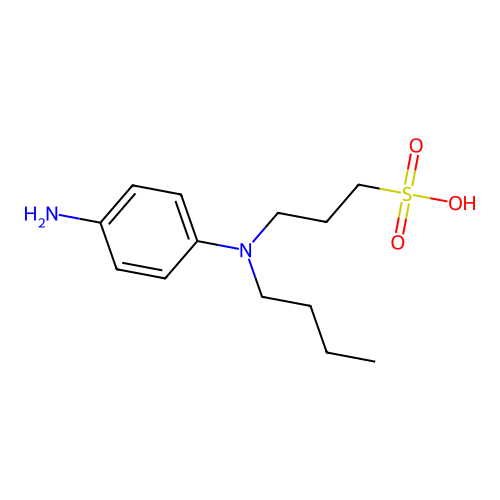3-[4-Amino(butyl)anilino]-1-propanesulfonic acid structure