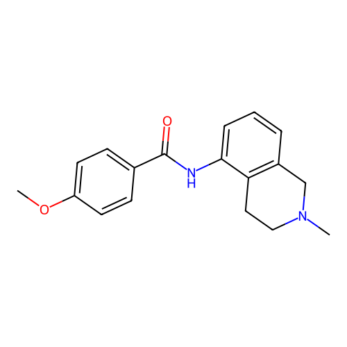 Benzamide, 4-methoxy-N-(1,2,3,4-tetrahydro-2-methylisoquinolin-5-yl)- structure