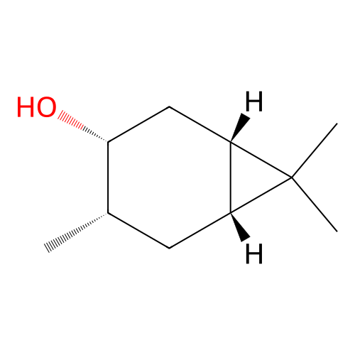 (1alpha,3beta,4beta,6alpha)-4,7,7-Trimethylbicyclo(4.1.0)heptan-3-ol structure