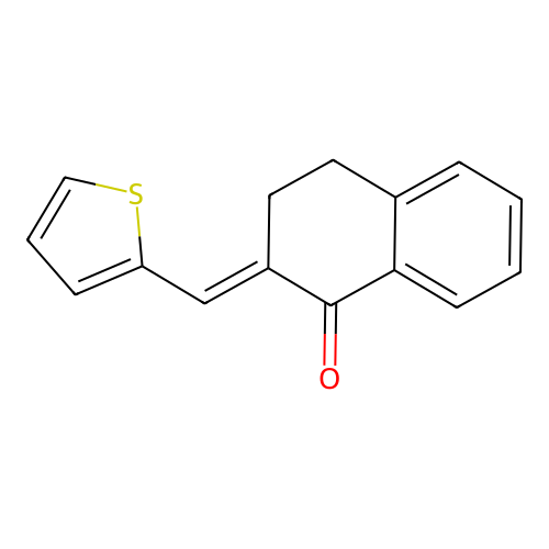 2-(Thiophen-2-ylmethylidene)-3,4-dihydronaphthalen-1-one structure