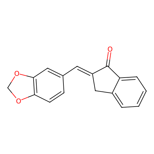 1H-Inden-1-one, 2,3-dihydro-2-(1,3-benzodioxol-5-ylmethylene)- structure