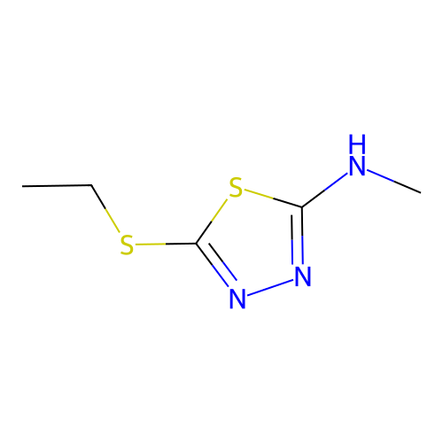 5-(Ethylthio)-N-methyl-1,3,4-thiadiazol-2-amine structure