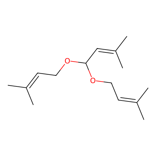 2-Butene, 3-methyl-1,1-bis[(3-methyl-2-butenyl)oxy]- structure