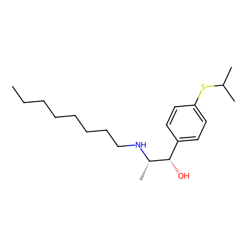 (1S,2S)-2-(octylamino)-1-(4-propan-2-ylsulfanylphenyl)propan-1-ol structure