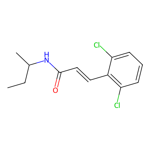 (2E)-N-(butan-2-yl)-3-(2,6-dichlorophenyl)prop-2-enamide structure
