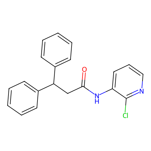 N-(2-chloropyridin-3-yl)-3,3-diphenylpropanamide structure