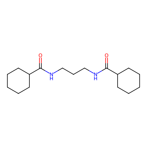 N-[3-(cyclohexanecarbonylamino)propyl]cyclohexanecarboxamide structure