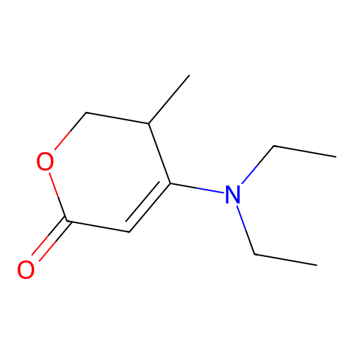 2H-Pyran-2-one, 4-(diethylamino)-5,6-dihydro-5-methyl- structure