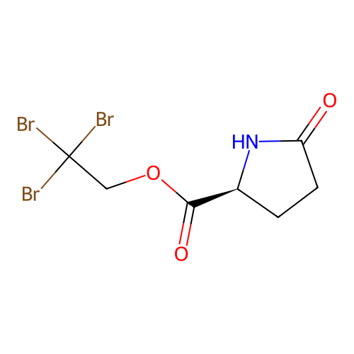 2,2,2-Tribromoethyl 5-oxo-L-prolinate structure