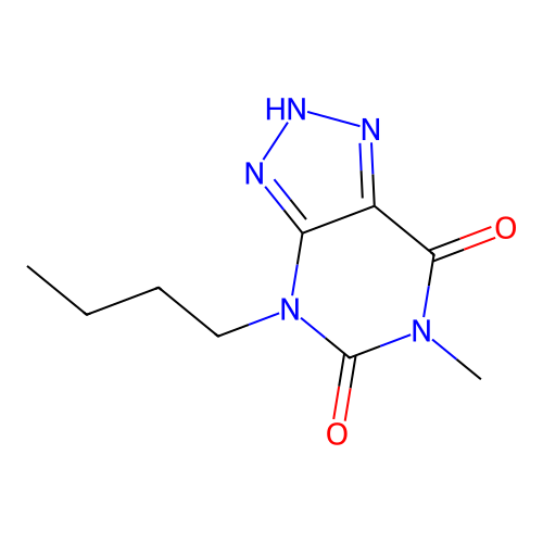 4-butyl-6-methyl-2H-triazolo[4,5-d]pyrimidine-5,7-dione structure