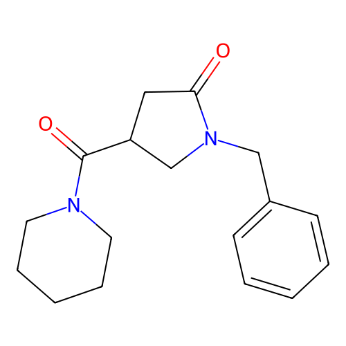 1-Benzyl-4-(piperidine-1-carbonyl)pyrrolidin-2-one structure