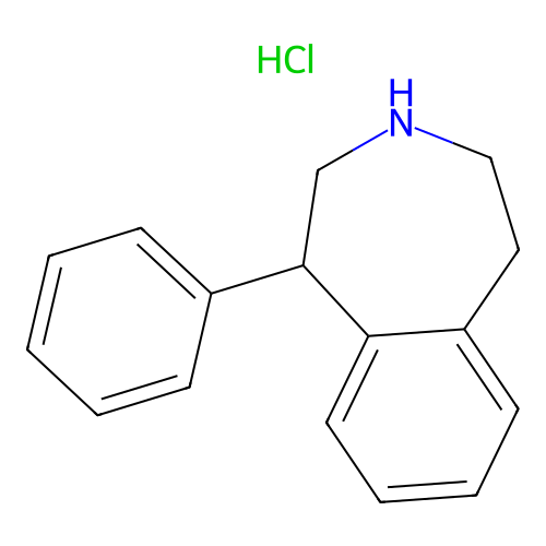 1-Phenyl-2,3,4,5-tetrahydro-1h-3-benzazepine hydrochloride structure