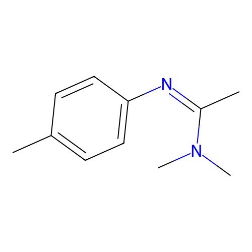 N'-(4-methyl-phenyl)-N,N-dimethyl-acetamidine structure