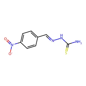 Benzaldehyde, p-nitro-, thiosemicarbazone structure