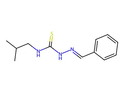 1-(Benzylideneamino)-3-(2-methylpropyl)thiourea structure