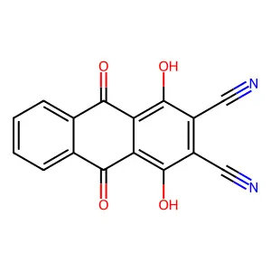 1,4-Dihydroxy-9,10-dioxo-9,10-dihydroanthracene-2,3-dicarbonitrile structure