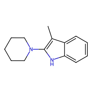 Indole, 3-methyl-2-(piperidinyl)- structure