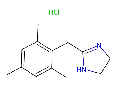 4,5-Dihydro-2-((2,4,6-trimethylphenyl)methyl)-1H-imidazole monohydrochloride structure