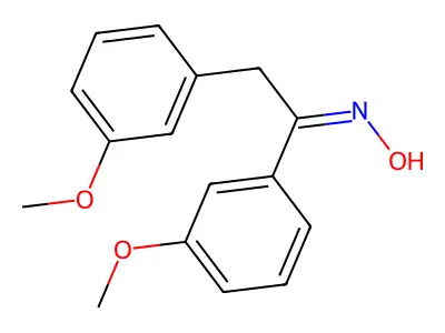 N-[1,2-bis(3-methoxyphenyl)ethylidene]hydroxylamine structure