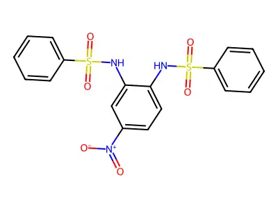 N,N'-(4-Nitro-1,2-phenylene)dibenzenesulfonamide structure
