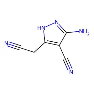 3-Amino-4-cyano-5-cyanomethylpyrazole structure