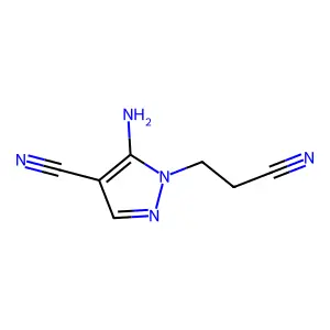 5-amino-1-(2-cyanoethyl)-1H-pyrazole-4-carbonitrile structure