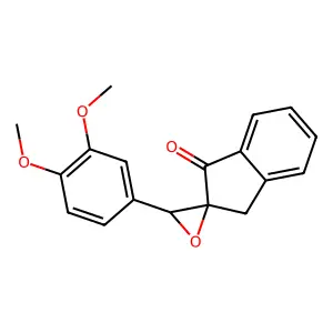 3'-(3,4-Dimethoxyphenyl)-1-oxospiro(indan-2,2'-oxirane) structure