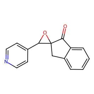 3'-pyridin-4-ylspiro[3H-indene-2,2'-oxirane]-1-one structure