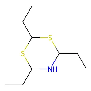 2,4,6-Triethyl-1,3,5-dithiazinane structure