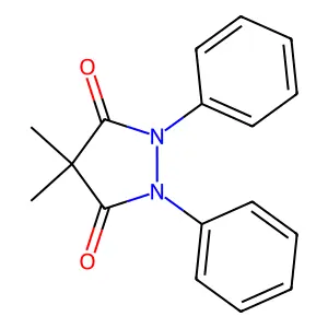 4,4-Dimethyl-1,2-diphenyl-3,5-pyrazolidinedione structure
