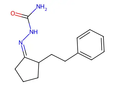 [[2-(2-Phenylethyl)cyclopentylidene]amino]urea structure