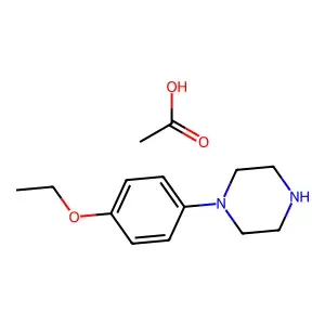 Acetic acid;1-(4-ethoxyphenyl)piperazine structure