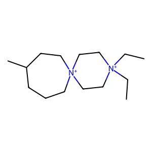 3,3-Diethyl-9-methyl-3lambda(5),6lambda(5)-diazaspiro(5.6)dodecane structure