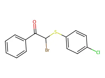 2-Bromo-2-[(4-chlorophenyl)sulfanyl]-1-phenyl-1-ethanone structure