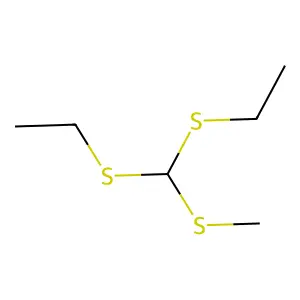 1-([(Ethylsulfanyl)(methylsulfanyl)methyl]sulfanyl)ethane structure