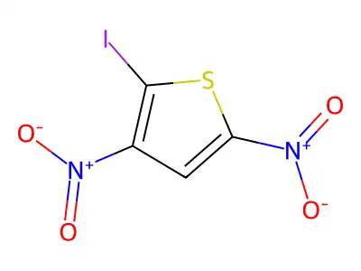 Thiophene, 3,5-dinitro-2-iodo- structure