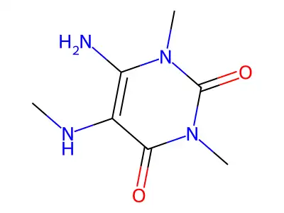 6-Amino-1,3-dimethyl-5-(methylamino)pyrimidine-2,4(1H,3H)-dione structure