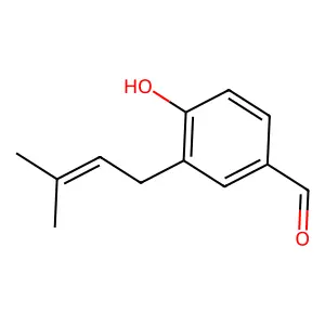 3-Dimethylallyl-4-hydroxybenzaldehyde structure